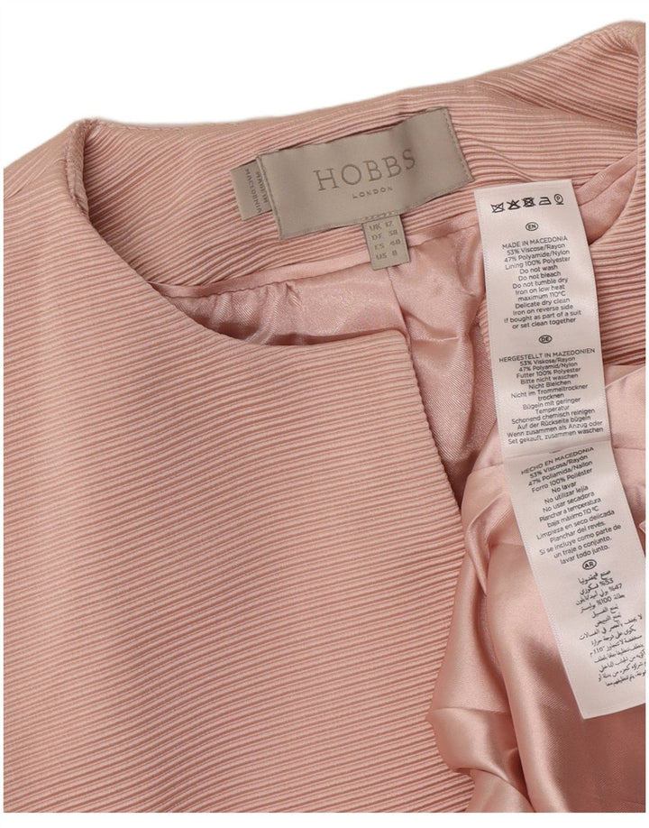 Jaqueta blazer feminina Hobbs Crop Open UK 12 viscose rosa médio