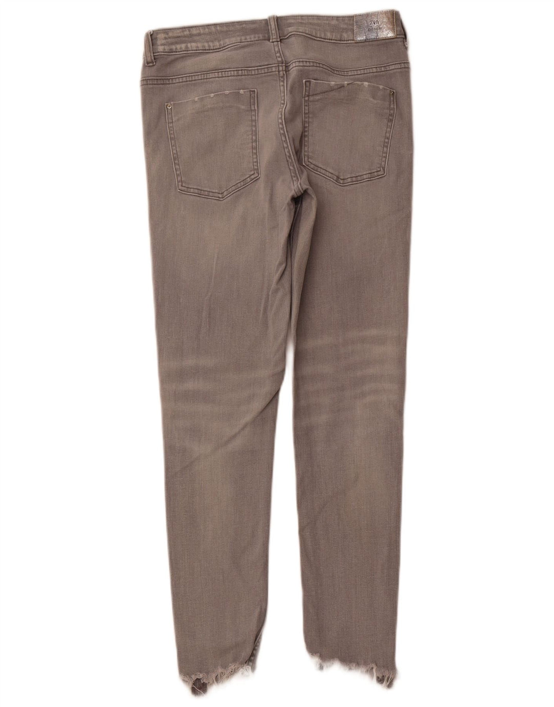 ZARA Jeans Skinny Feminino EU 38 Pequeno W28 L27 Algodão Cinza