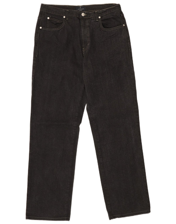 Jeans retos masculinos TRUSSARDI W32 L30 algodão preto