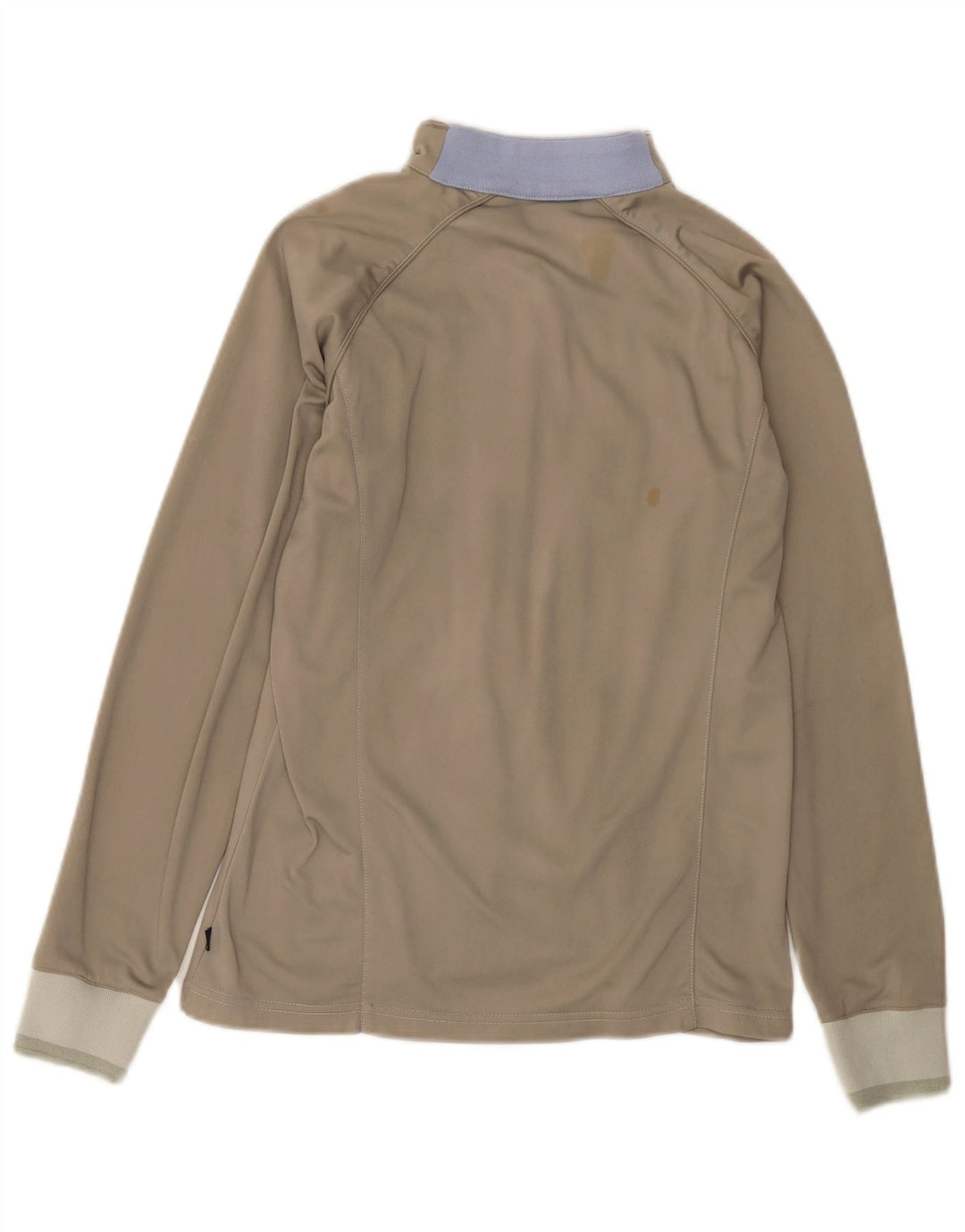 Asics Womens Tracksuit Top Jacket UK 14 Medium Khaki Poliamida