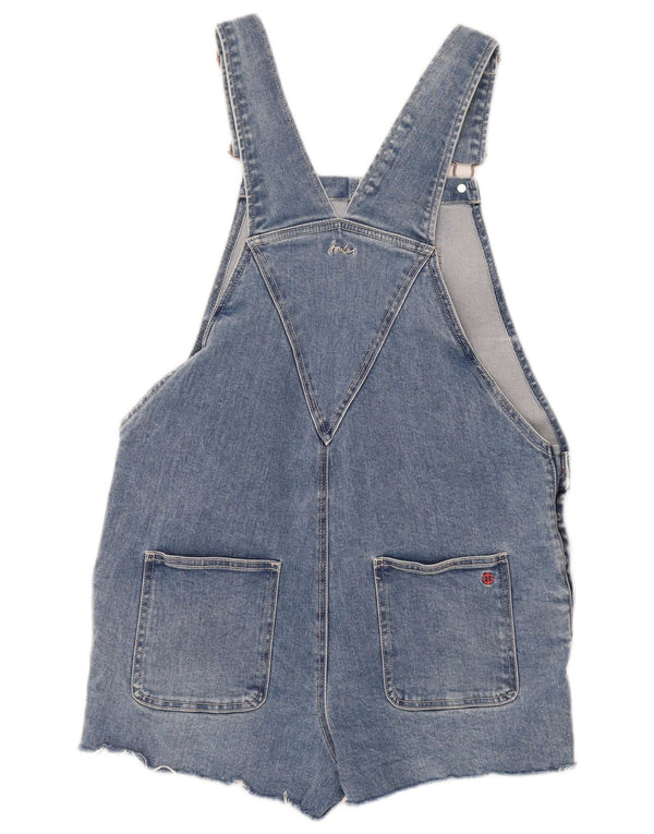 Shorts jeans feminino Joules Dungarees UK 10 pequeno W36 algodão azul