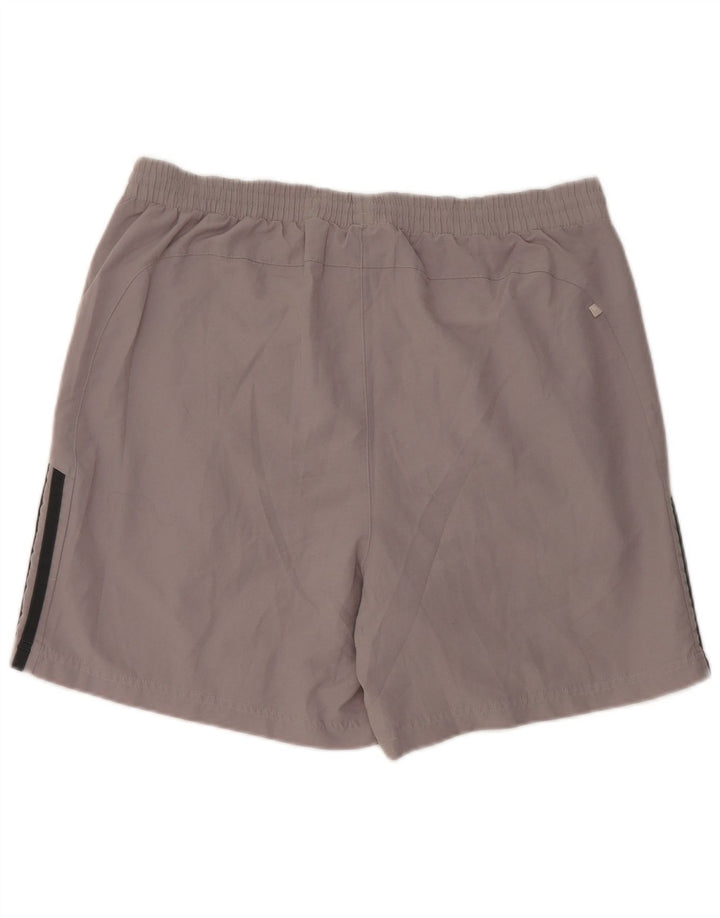 Shorts esportivos masculinos Adidas poliéster cinza médio
