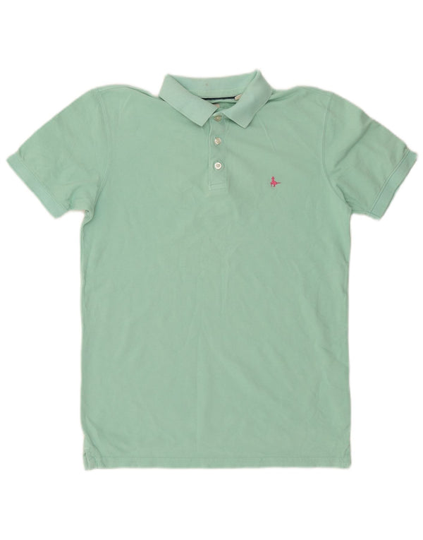 Camisa polo masculina de ajuste clássico Jack Wills XS de algodão verde