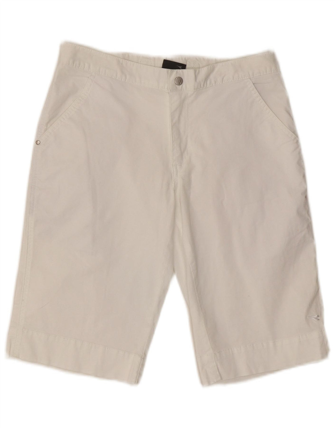 Diadora Womens Chino Shorts UK 8 Pequeno W27 L11 Algodão Branco