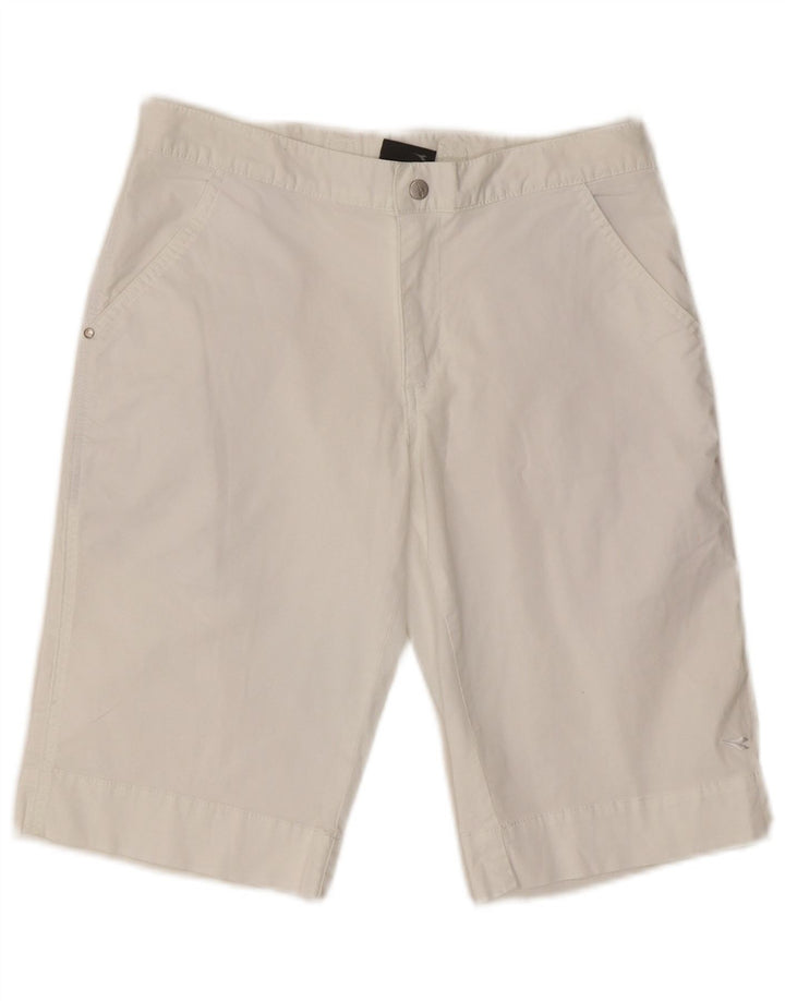 Diadora Womens Chino Shorts UK 8 Pequeno W27 L11 Algodão Branco