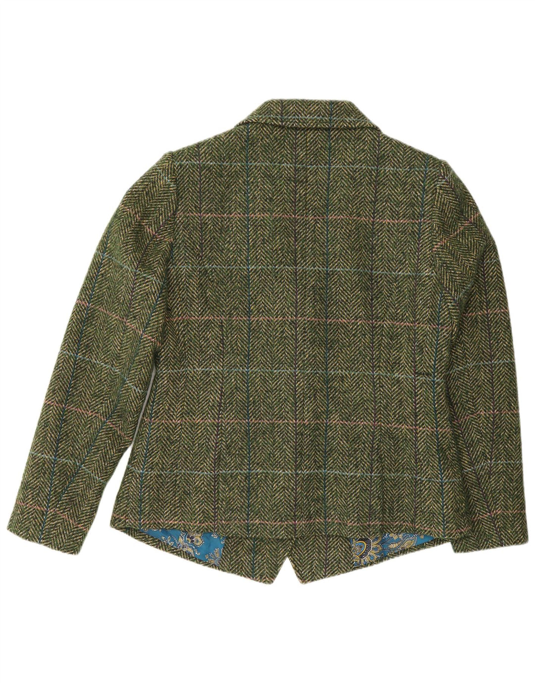 Jaqueta blazer feminina de 5 botões Joe Browns UK 14 grande verde houndstooth