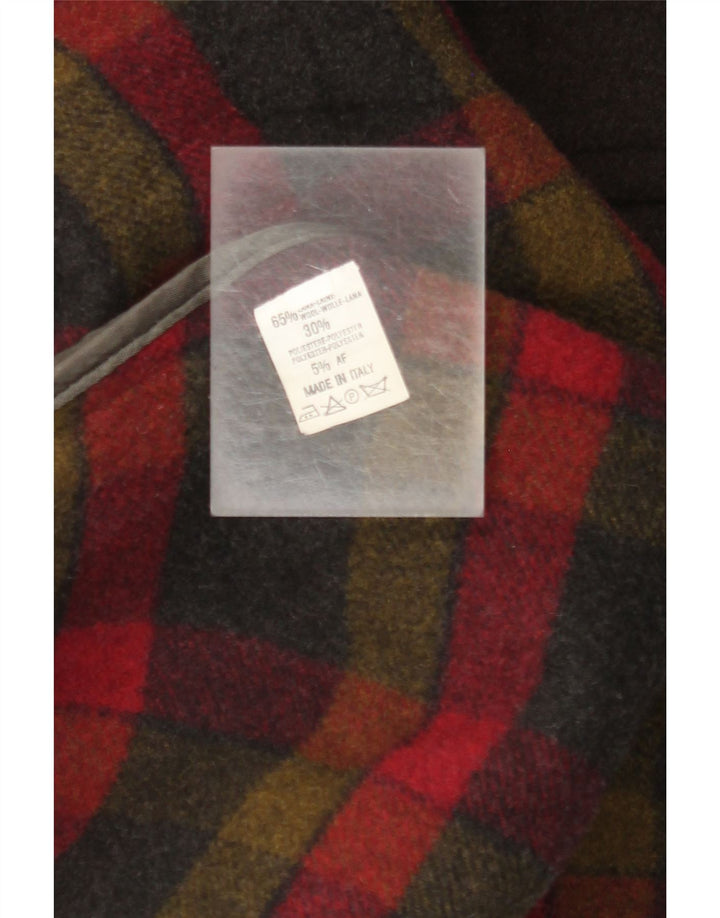 Casaco poncho feminino vintage tamanho único lã listrada multicolorida