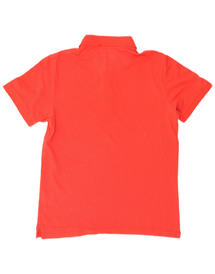 Camisa polo masculina Lyle & Scott de algodão vermelho médio