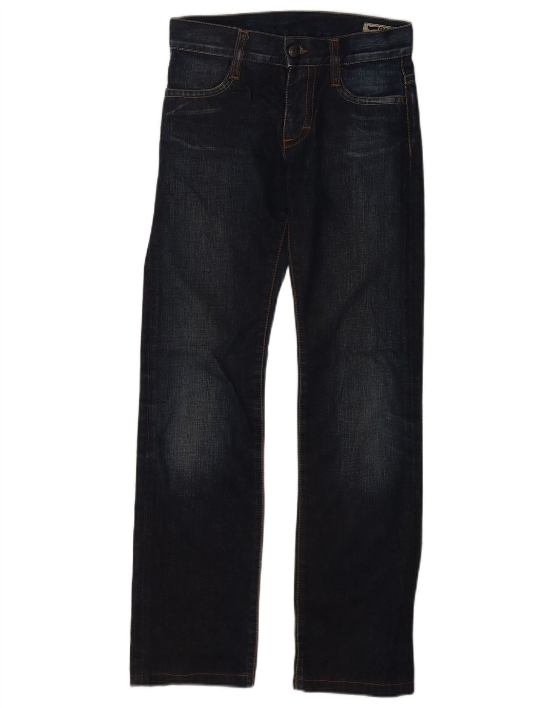Calça jeans reta feminina Gas W25 L30 algodão azul
