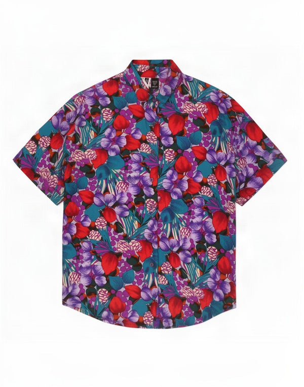 Blusa feminina de manga curta Paul Et Duffier Reino Unido 16 grande multicolorida