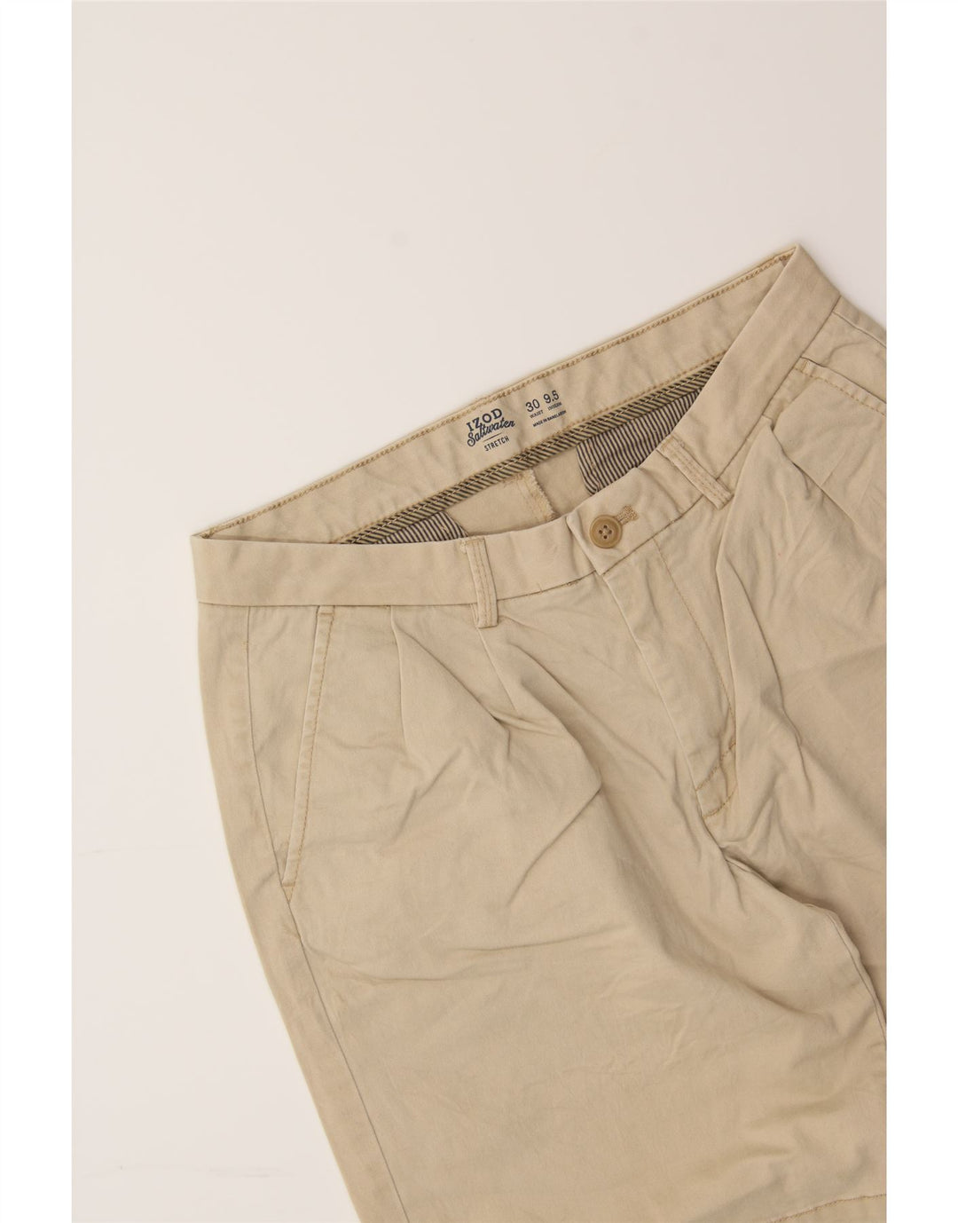 IZOD Womens Salt Water Pegged Chino Shorts  W30 Medium  Beige Cotton Vintage Izod and Second-Hand Izod from Messina Hembry 