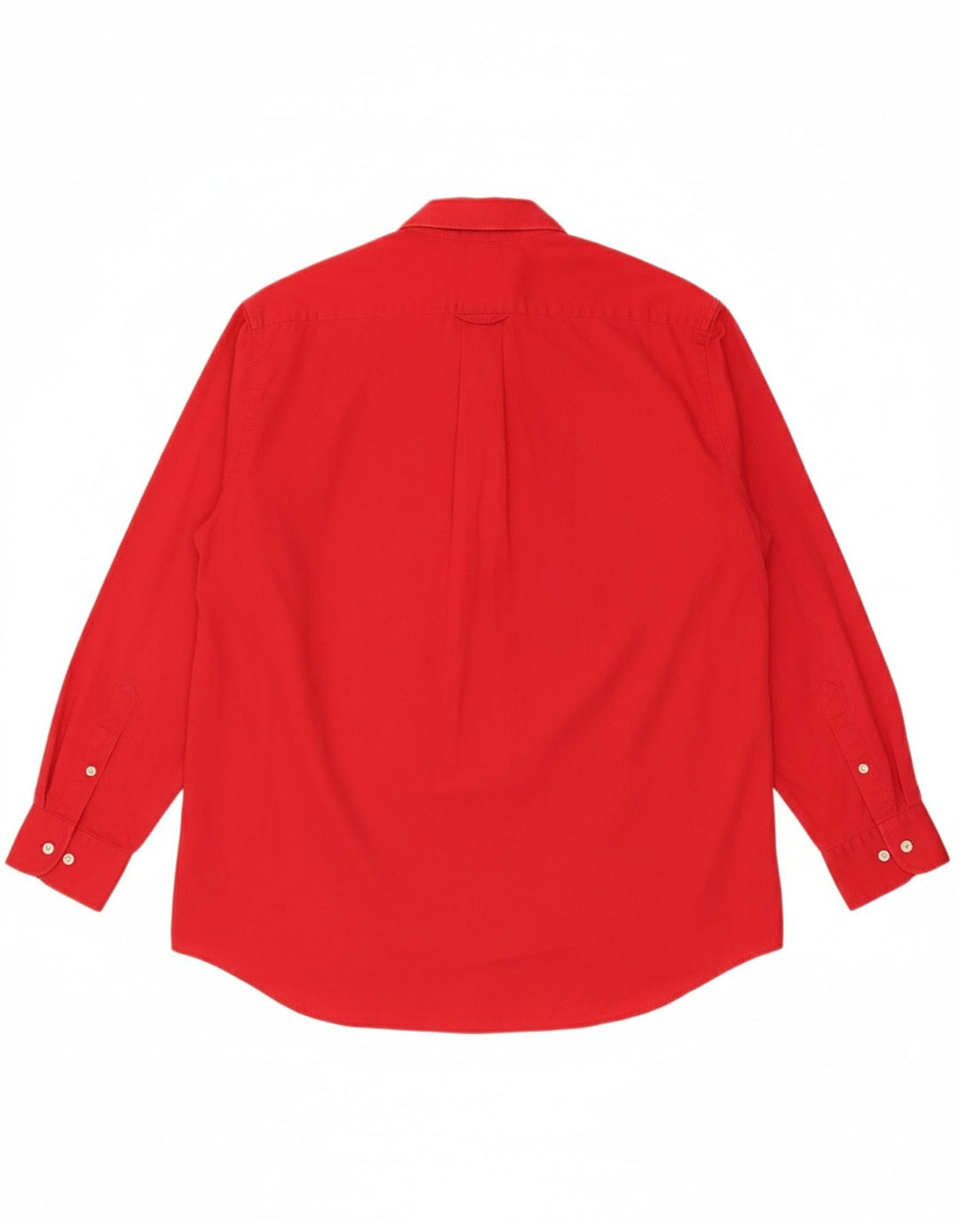 Camisa masculina de ajuste regular CHAPS tamanho 17 1/2 XL algodão vermelho