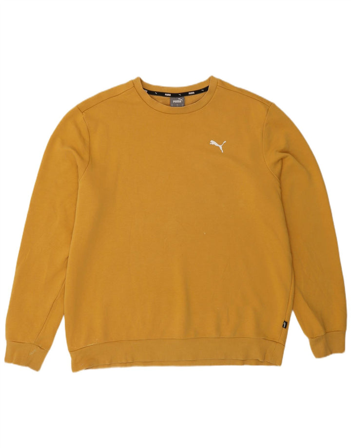 Puma Mens Regular Fit Moletom Jumper XL Amarelo Algodão