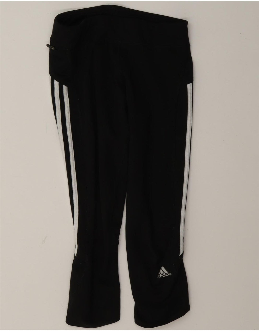 Adidas Womens Climalite Capri Leggings UK 8 Pequeno Poliéster Preto