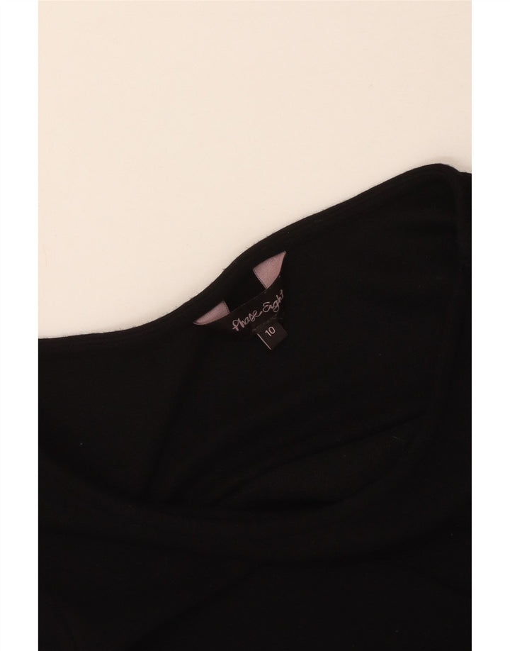 Vestido feminino PHASE EIGHT manga 3/4 com bainha UK 10 pequeno preto