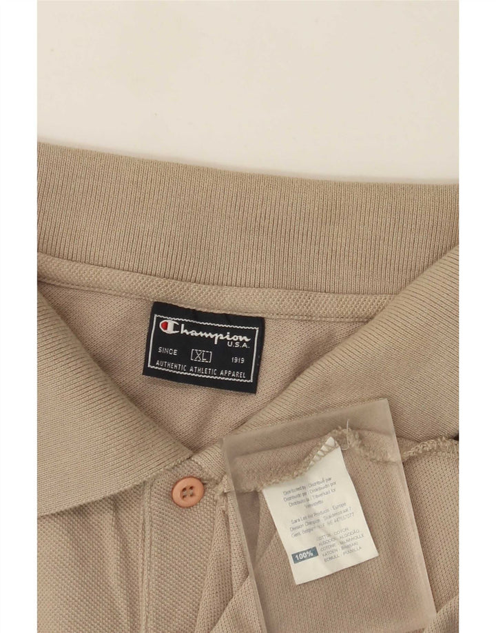 Camisa polo masculina Champion XL bege algodão