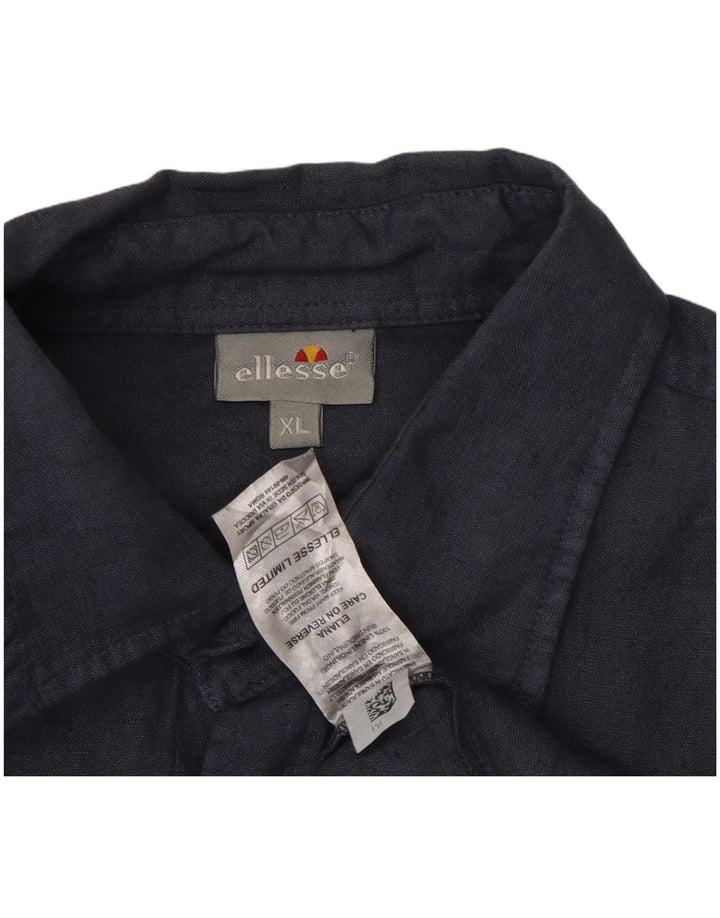 Camisa masculina ELLESSE XL linho azul marinho