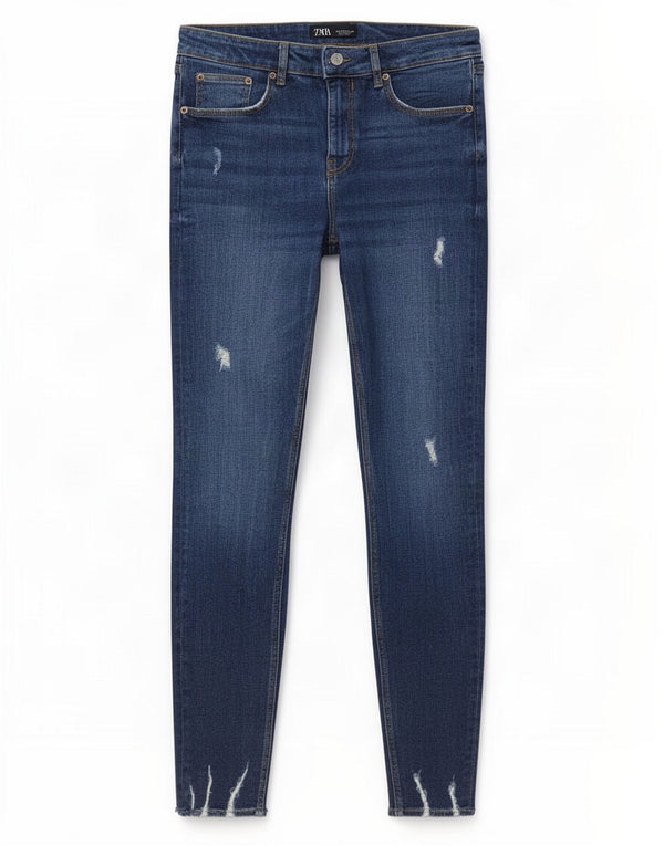 Calça jeans skinny feminina Zara EU 40 médio W30 L29 algodão azul