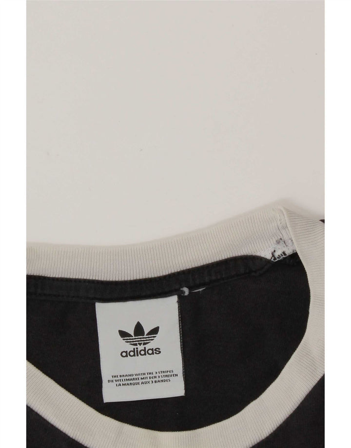 Adidas Mens Camiseta Top Cinza Médio