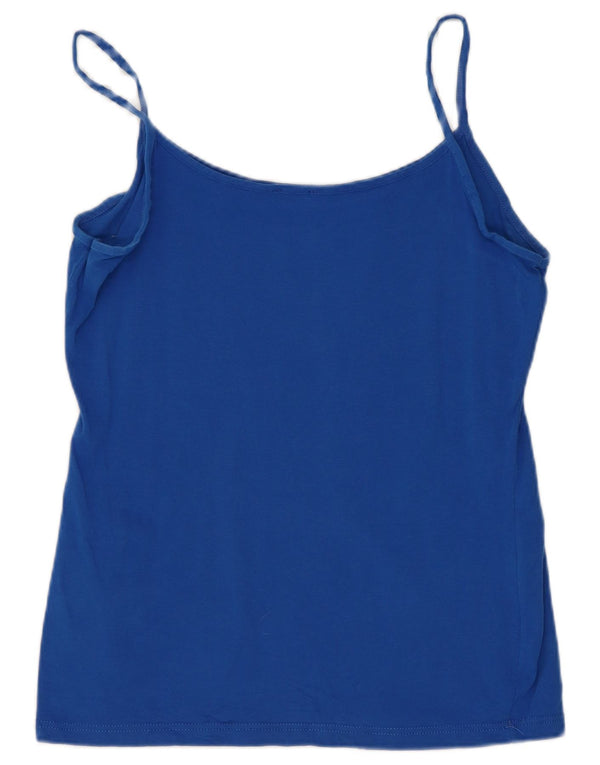 Top Kappa Meninas Crop Cami 13-14 Anos XL Azul Algodão