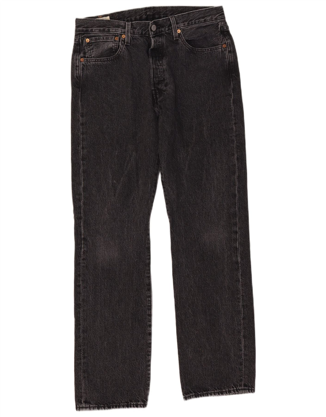 LEVI'S Masculino 501 Straight Jeans W32 L32 Algodão Cinza
