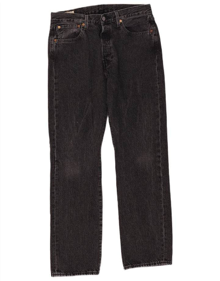 LEVI'S Masculino 501 Straight Jeans W32 L32 Algodão Cinza