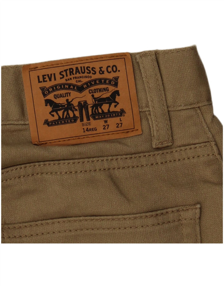 LEVI'S Boys 511 Slim Jeans 13-14 Anos W27 L27 Algodão Marrom