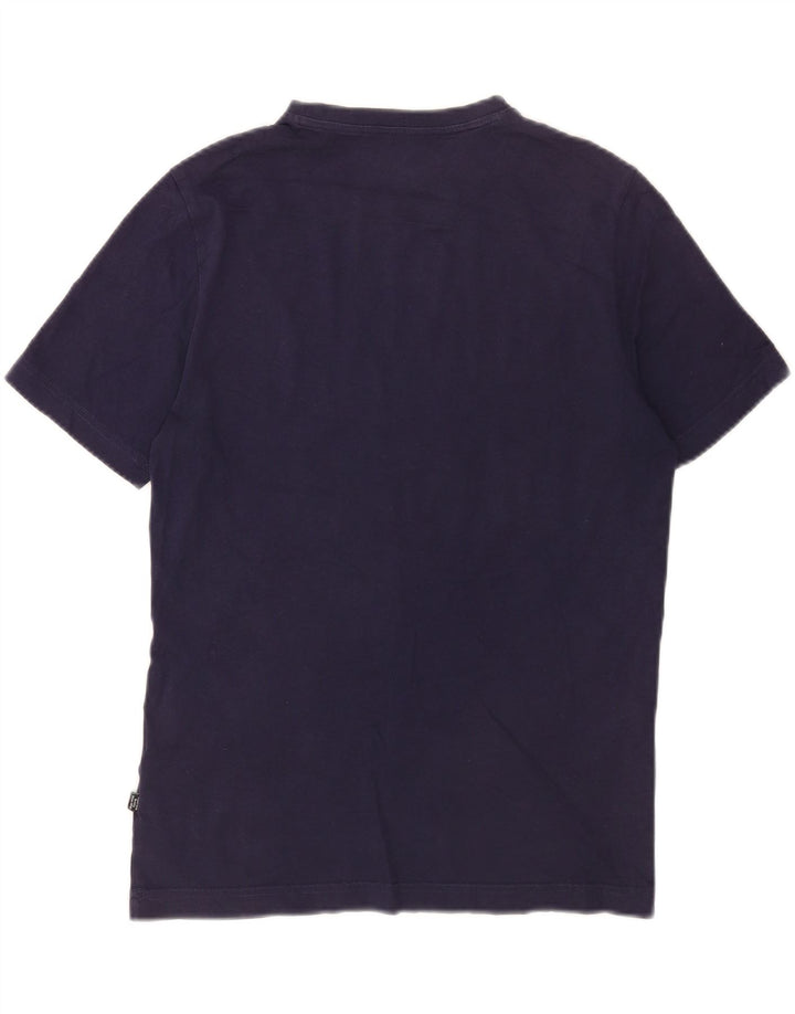 Puma Camiseta Masculina Graphic Top Pequeno Algodão Azul Marinho