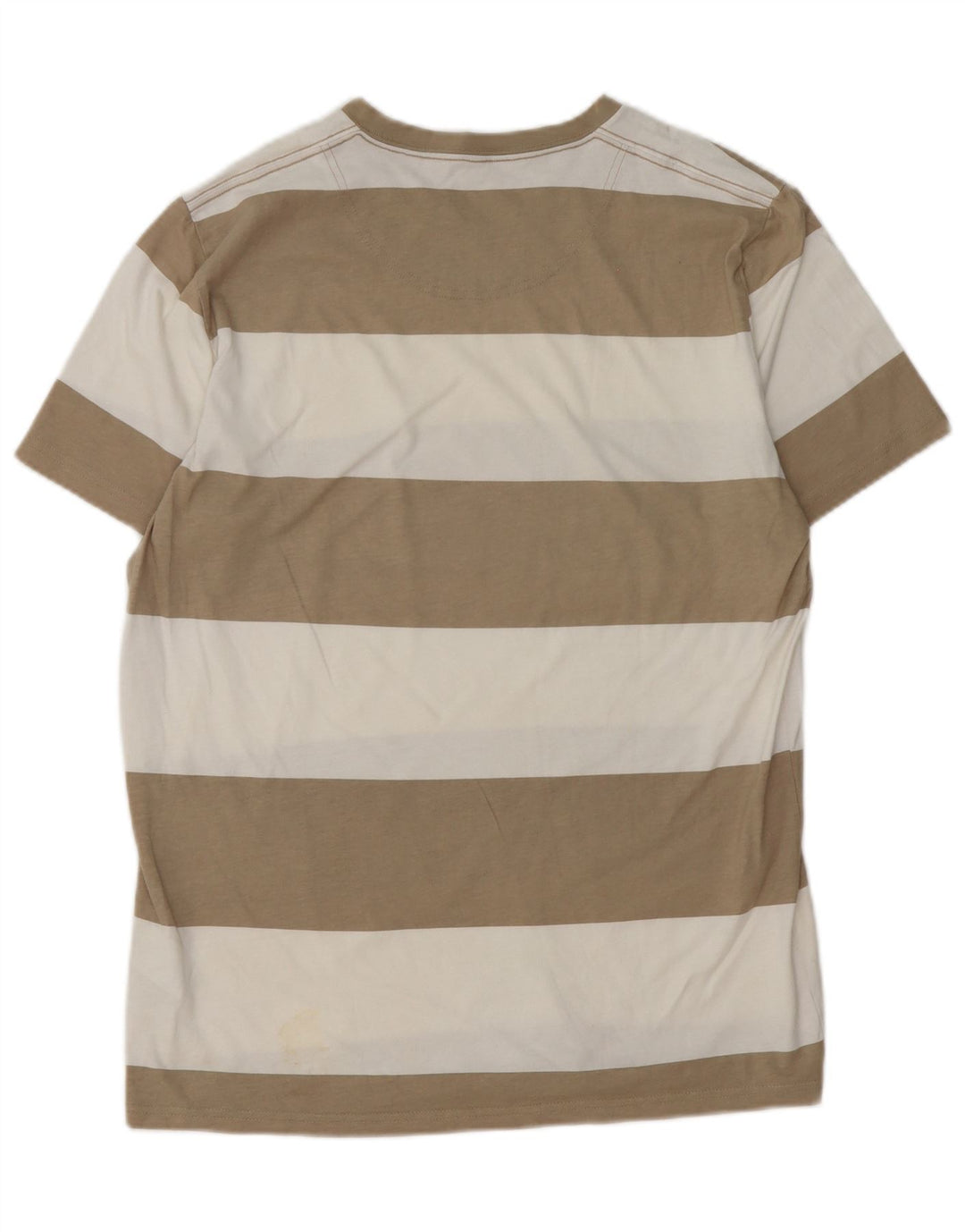 Camiseta masculina Hollister de algodão listrado marrom médio