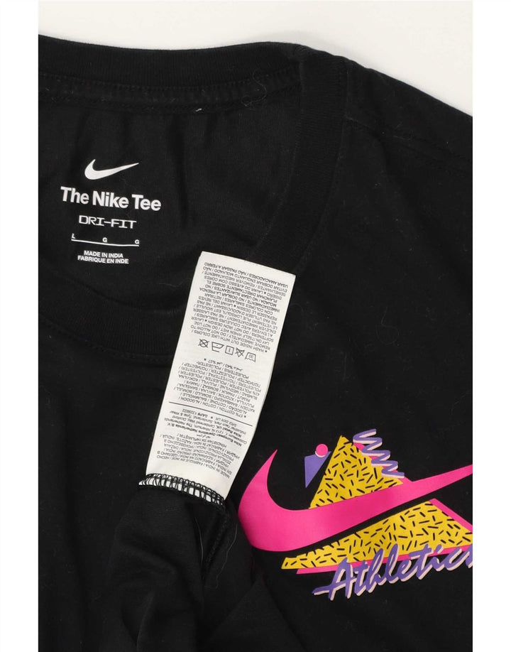 Camiseta gráfica masculina Nike grande algodão preto