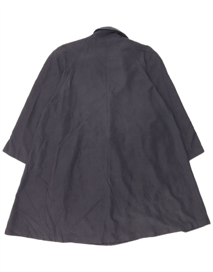 Trench coat feminino grande Luisa Spagnoli Reino Unido 10 pequeno azul marinho poliéster