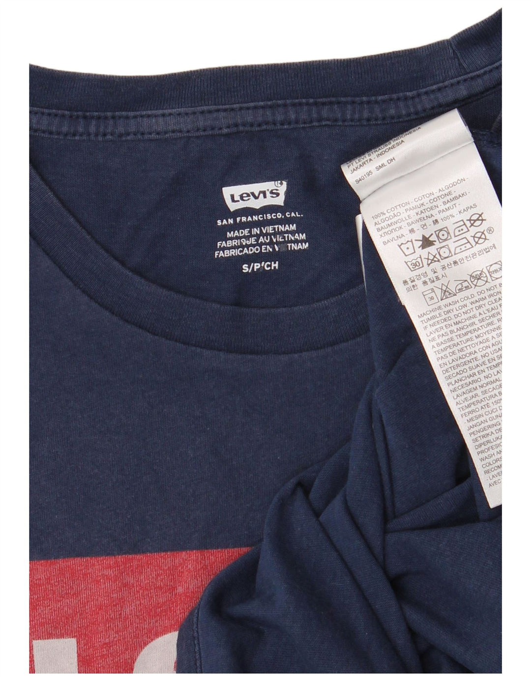 Camiseta gráfica masculina LEVI'S top pequeno algodão azul marinho