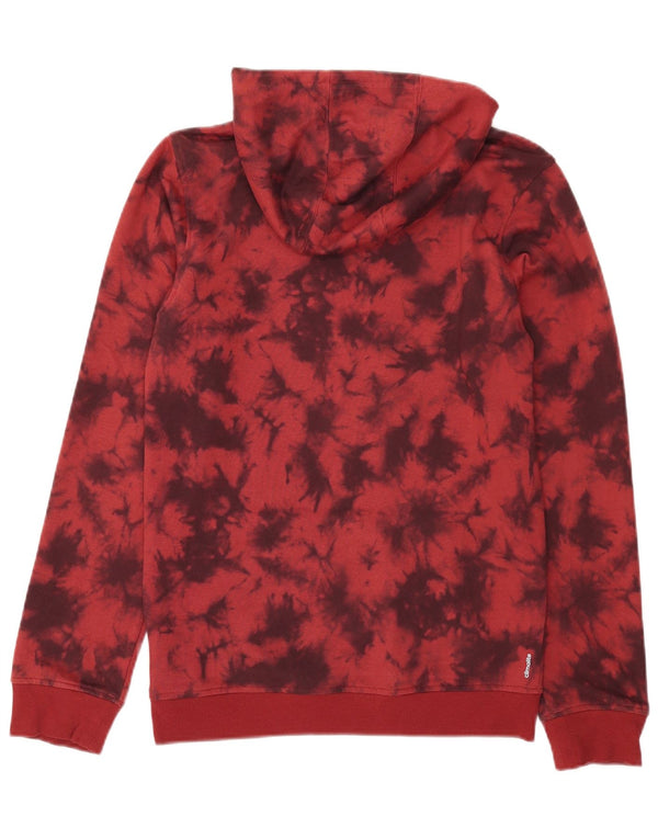Adidas Mens Climalite Hoodie Jumper XS Vermelho Tie Dye Algodão
