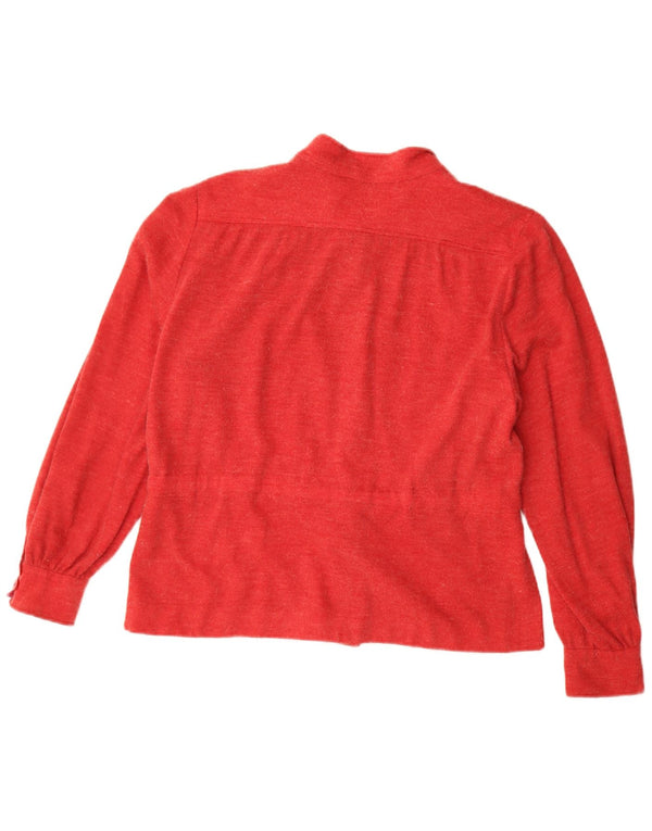 Jaqueta bomber feminina vintage UK 16 grande vermelha