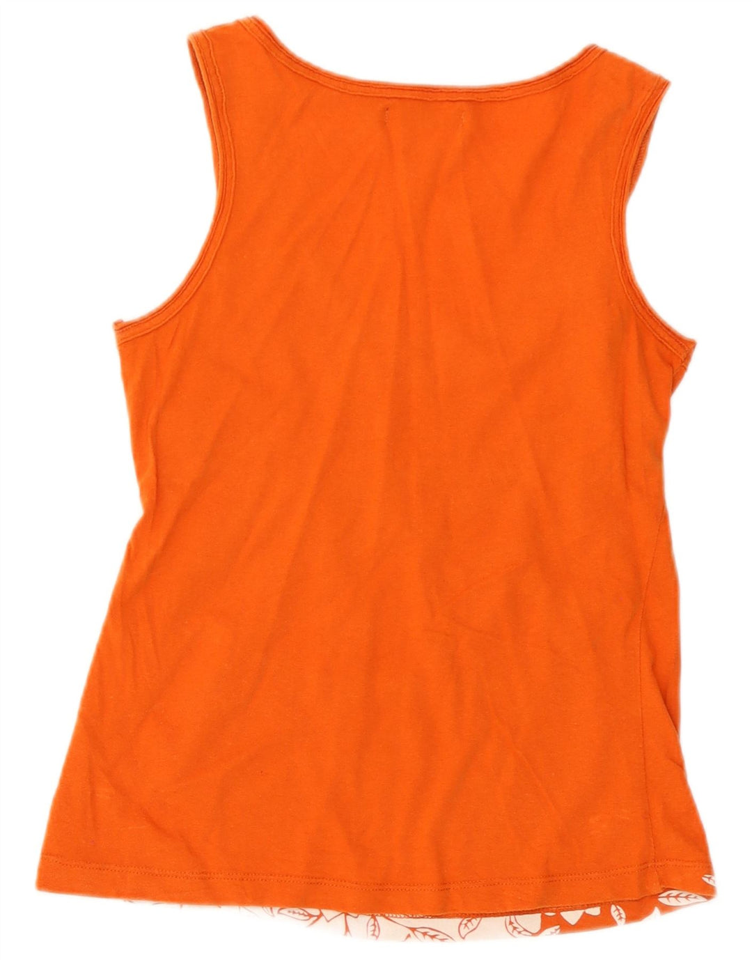 Zara Womens Graphic Vest Top UK 12 Médio Laranja Floral