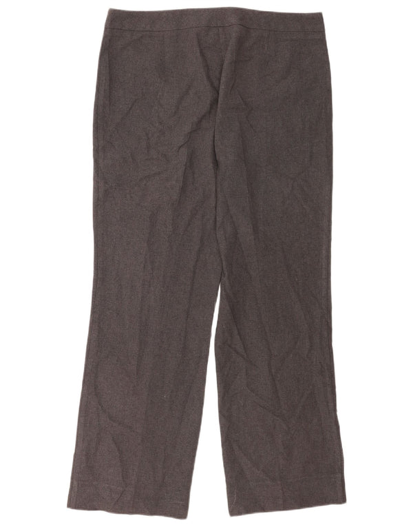 Calça feminina reta casual Marks & Spencer Reino Unido 14 grande W34 L29 cinza