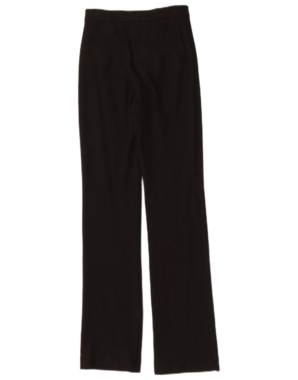 Calça Chino Reta Feminina Massimo Dutti EU 34 2XS W24 L34 Lã Preta