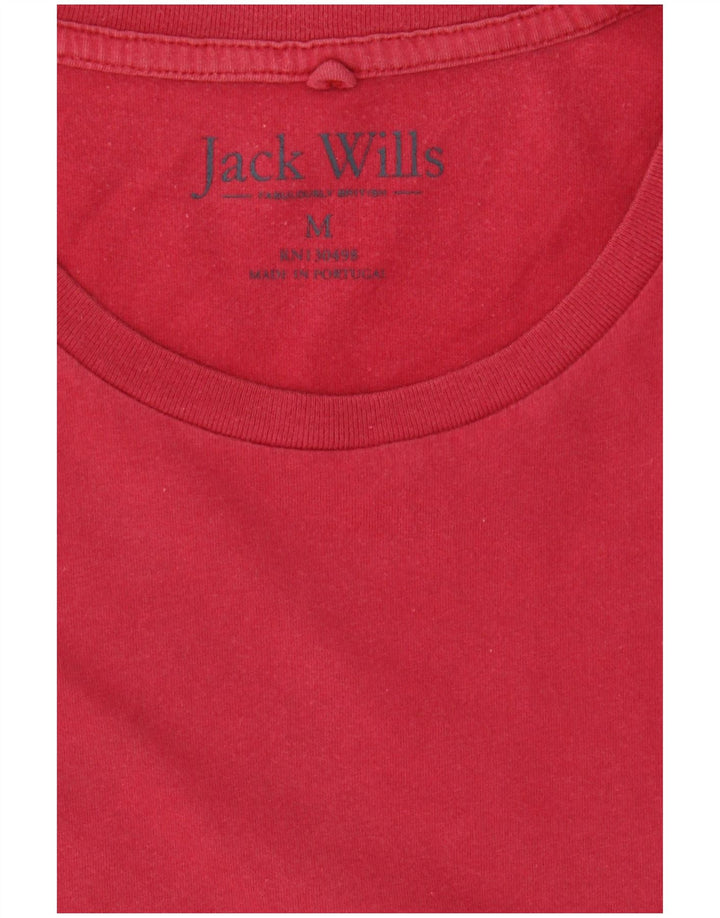Camiseta masculina JACK WILLS Top médio algodão vermelho