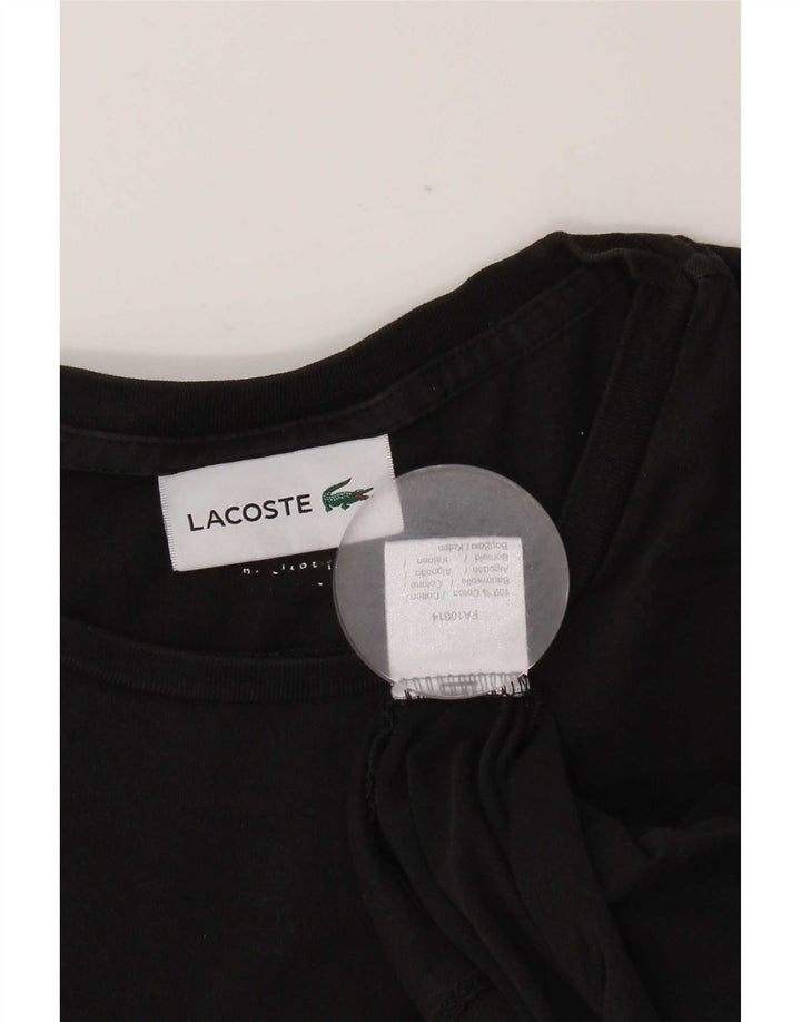 Camiseta masculina Lacoste Top médio algodão preto