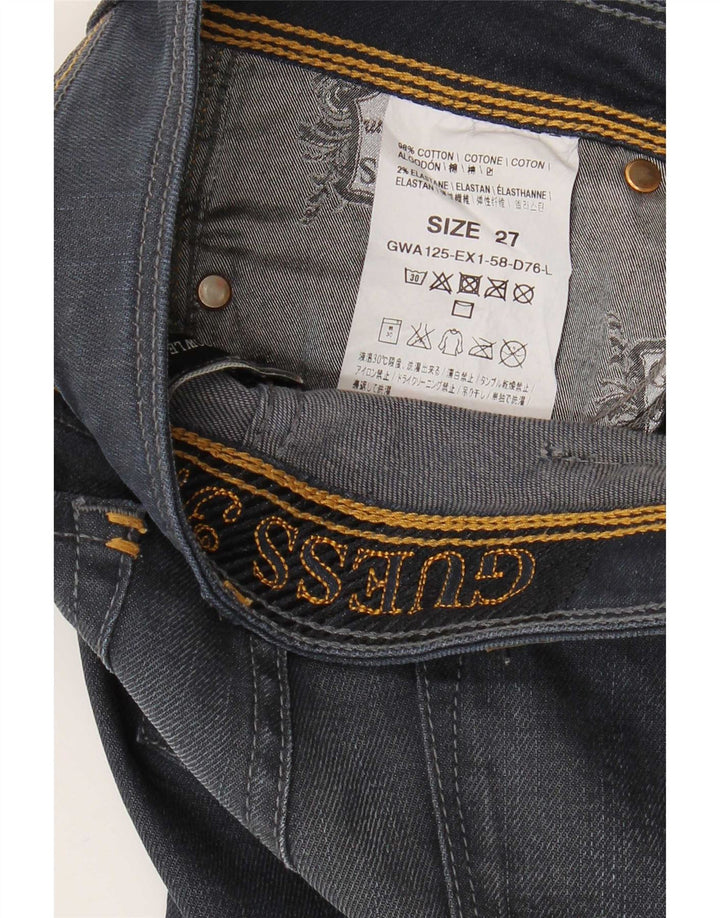 Guess Calça Jeans Feminina Bootcut W27 L29 Azul Marinho Algodão