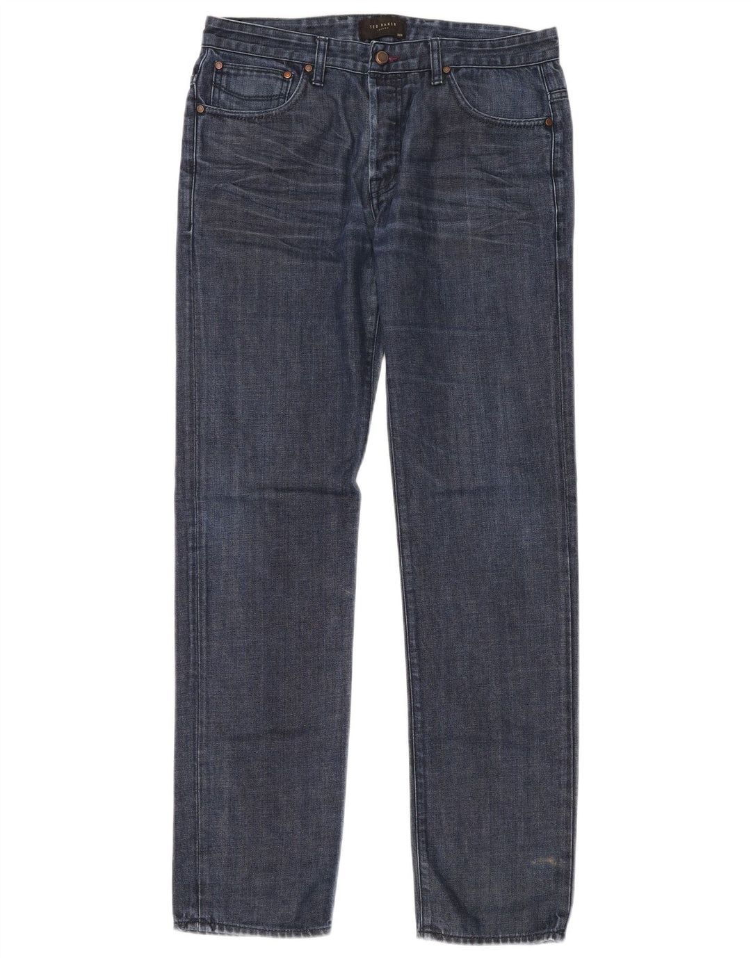 Calça jeans reta masculina TED BAKER W32 L32 azul marinho