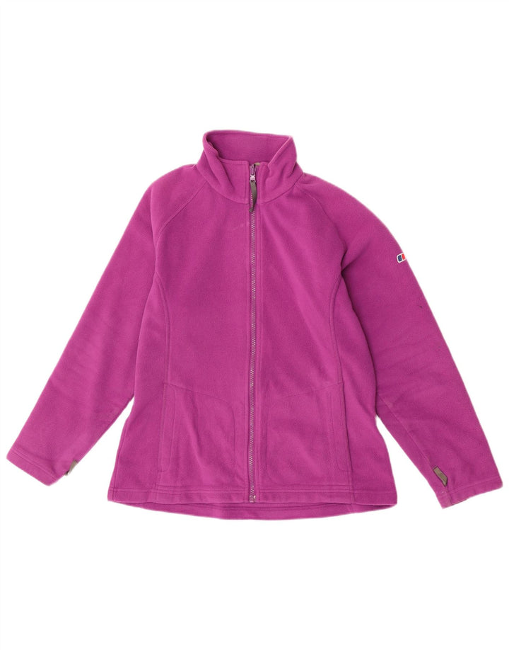 Jaqueta feminina de lã com forro Berghaus UK 12 poliéster roxo médio
