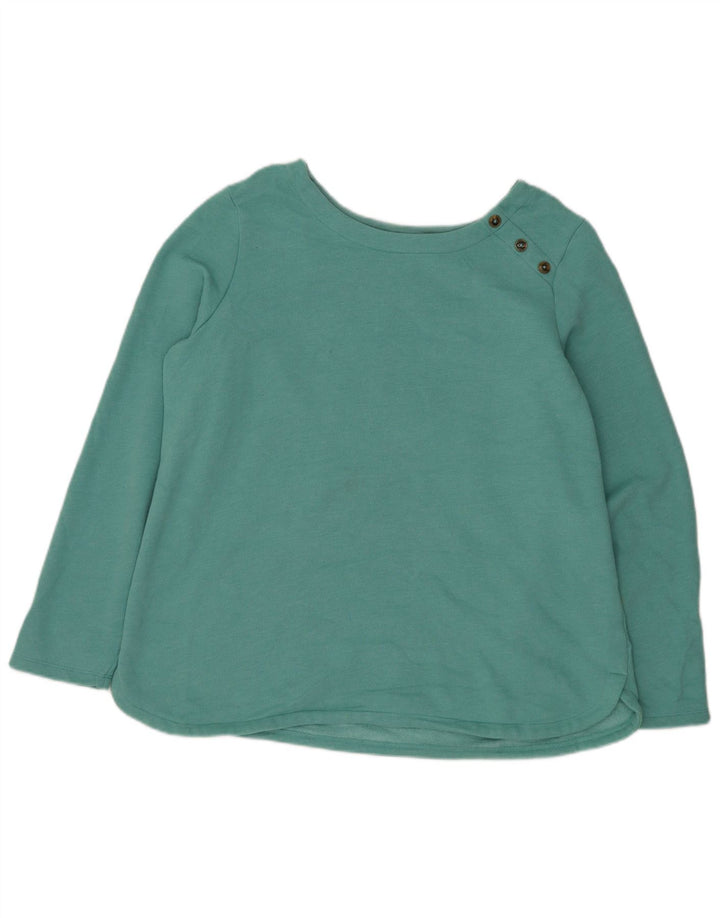 Suéter feminino oversized IZOD Reino Unido 18 XL algodão turquesa