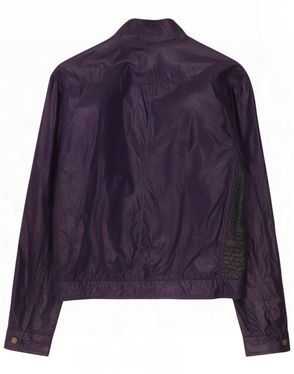 Calvin Klein Jeans Mens Rain Jacket UK 38 Medium Purple Colourblock