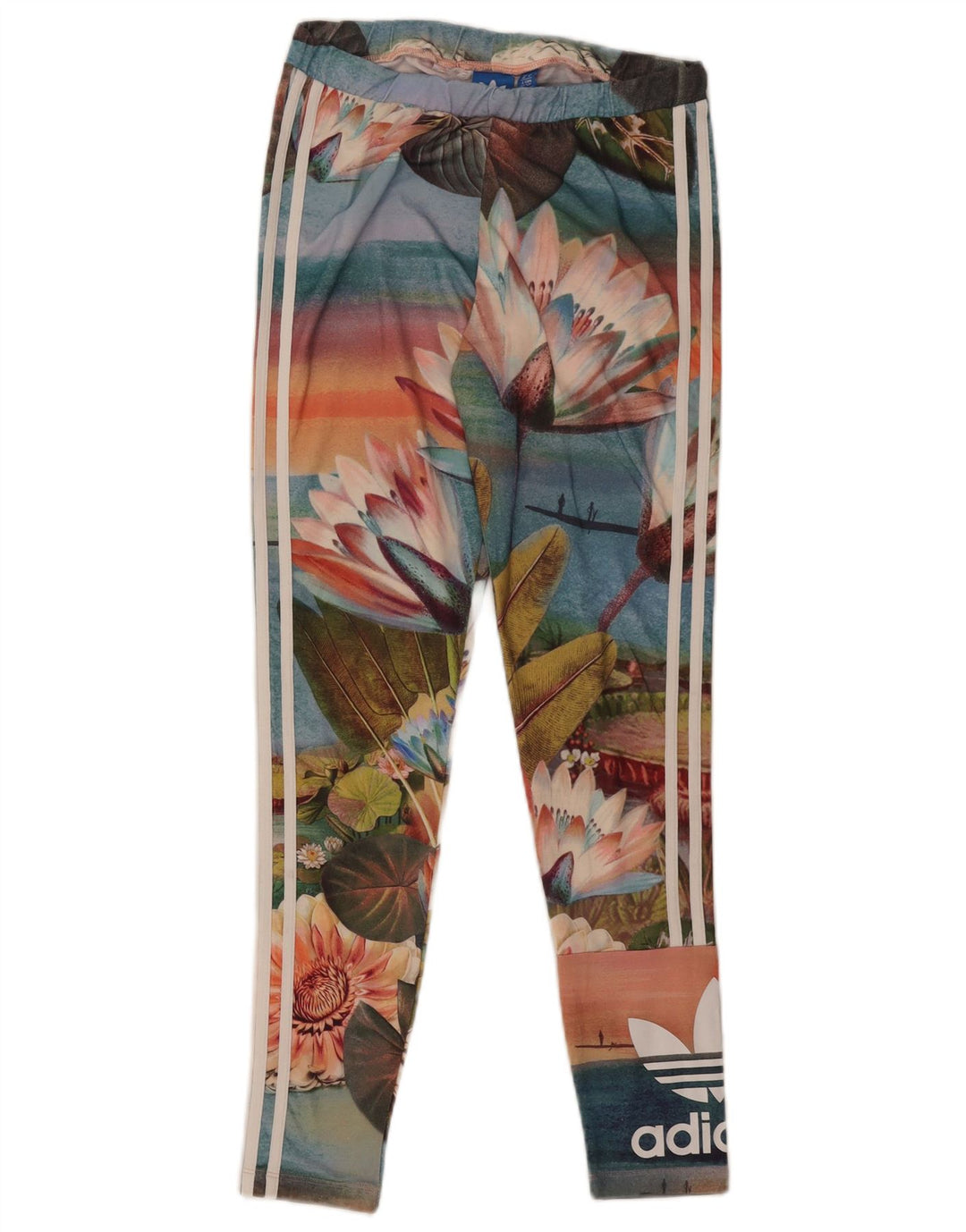 Leggings Adidas Femininas Gráficas UK 10 Pequenas Multicoloridas Floral