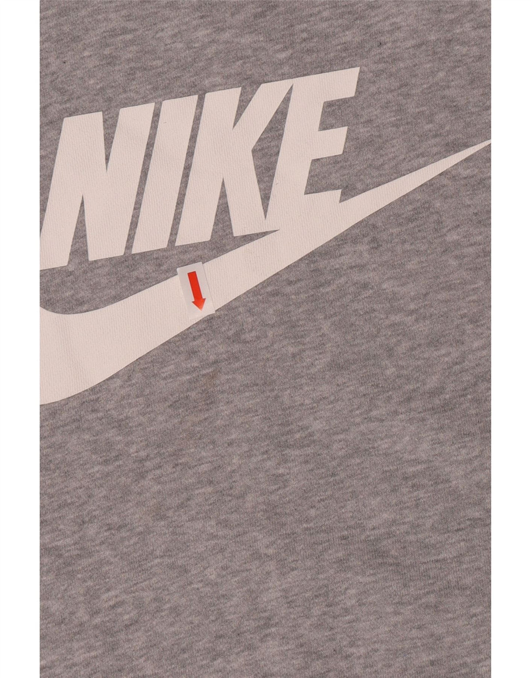 Moletom gráfico feminino Nike Jumper UK 10 pequeno algodão manchado cinza