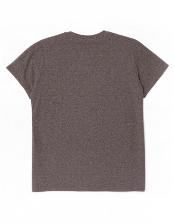 Superdry camiseta masculina gráfica top algodão manchado cinza médio