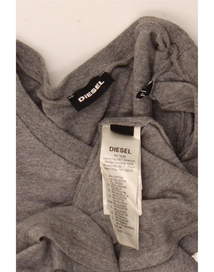 Diesel Vestido túnica estampado para meninas 13-14 anos algodão cinza