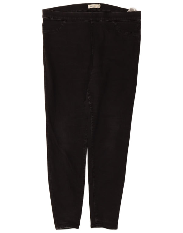 Calça jeans feminina Marks & Spencer UK 18 XL W34 L27 algodão preto
