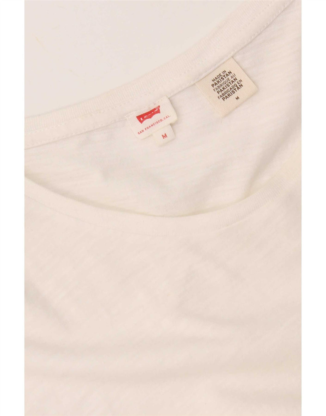 Camiseta feminina Levi's Top UK 14 médio branco manchado